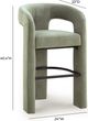 TOV Furniture Malone Green Chenille Bar Stool-1