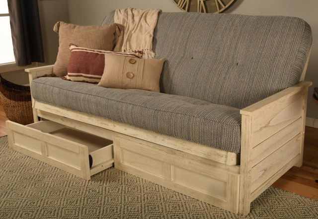 Kodiak Furniture Lexington Taxi Seaport/Weathered White Full Storage Futon with Mattress -1
