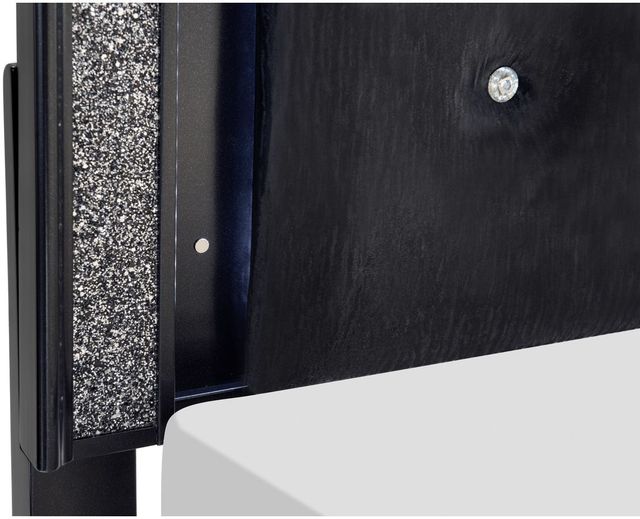 Mazin Furniture Salon Pearl Black King Panel Bed-2