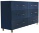 Modus Furniture Argento Burnished Brass/Navy Blue Dresser-0