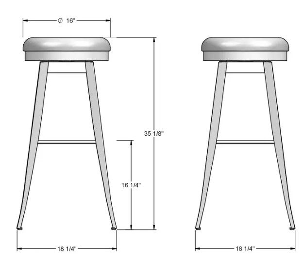 Amisco Customizable Grace Spectator Stool-1