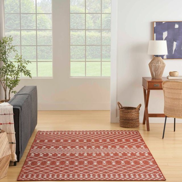 Nourison Home™ Positano Terracotta 5'x7' Area Rug Style 1-1