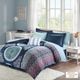 Olliix by Intelligent Design Loretta Navy Full Comforter and Sheet Set-5