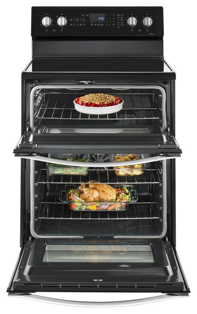 Whirlpool® 30" Black Double Oven Freestanding Electric Range-3