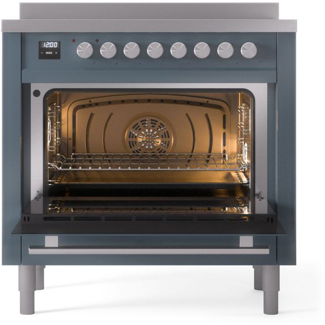 Ilve® Professional Plus II 36" Blue Grey Pro Style Induction Range-2