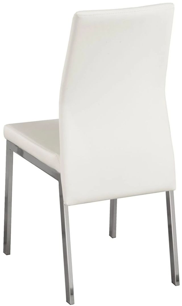 Brassex Inc. Amber 2-Piece Chrome/White Dining Chair Set-1