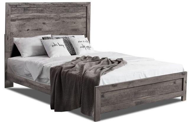 American Wholesale Furniture Langston Grey Queen Panel Bed-0