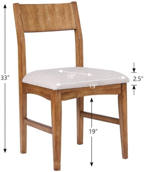 Winners Only® Portland Brown/Gray Dining Side Chair-2