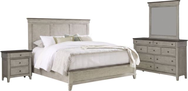 Liberty Furniture Ivy Hollow 4-Piece Dusty Taupe/Weathered Linen California King Panel Bedroom Set-0