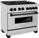 ZLINE Autograph Edition 36" Stainless Steel Pro Style Dual Fuel Range-1