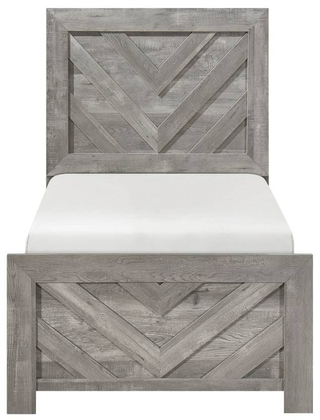 Homelegance® Corbin Gray Twin Panel Bed-2