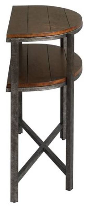 Liberty Furniture Breckinridge Mahogany Spice/Pewter Demilune Sofa Table-3