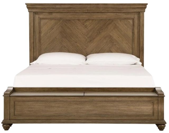 Signature Design by Ashley® Karallin Medium Brown King Panel Storage Bed-3