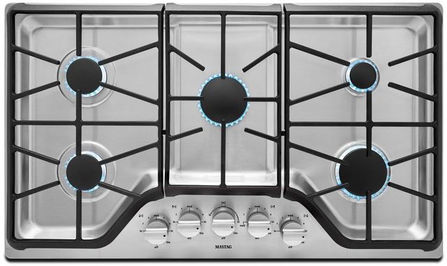Maytag® 36" Stainless Steel Gas Cooktop-0