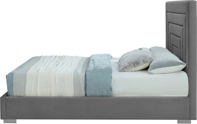 Meridian Furniture Nora Gray Queen Upholstered Panel Bed-2