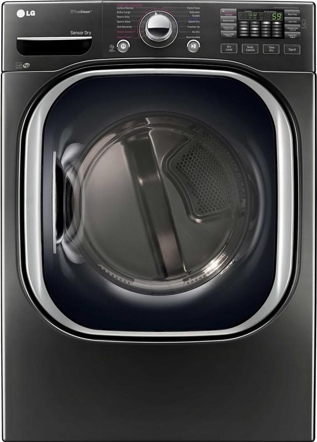 LG 7.4 Cu. Ft. Black Stainless Steel Front Load Electric Dryer-0