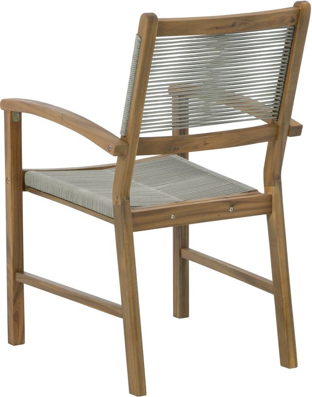 Signature Design by Ashley® Janiyah Light Brown Set of 2 Outdoor Dining Arm Chair-2