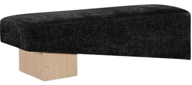 Meridian Furniture Alora Black/Natural Upholstered Bench-0