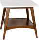 Olliix by Madison Park White/Pecan Parker End Table-4