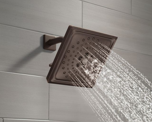Delta Universal Showering Venetian Bronze Square H2Okinetic® 3-Setting Raincan Shower Head-2