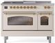 Ilve® Nostalgie II Series 48" Antique White Pro Style Dual Fuel Range-0