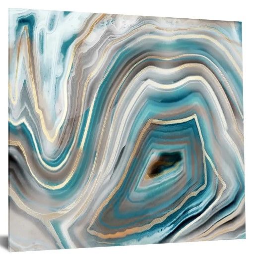 Classy Art Style 26 Floating Tempered Glass with Foil Wall Art-1