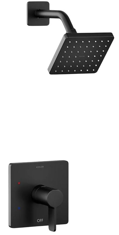 KOHLER® Parallel® Rite-Temp® Matte Black 1.75 GPM Shower Trim Kit-0