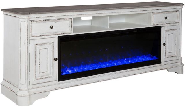 Liberty Furniture 82'' Fireplace TV Console with Fire-0