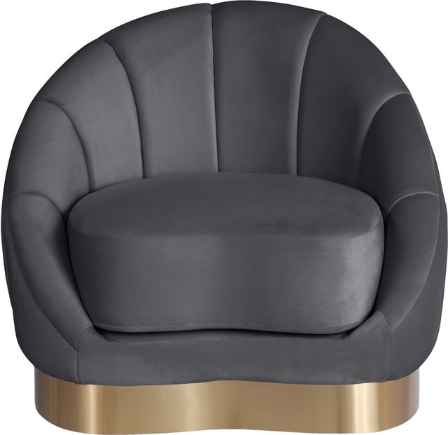 Meridian Furniture Shelly Grey Velvet Chair-0