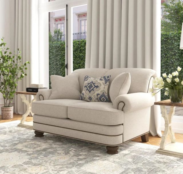 Flexsteel® Customizable Bay Bridge Fabric Loveseat-1
