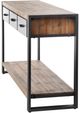 StyleCraft Calvin Natural Console Table with Gray Frame-1