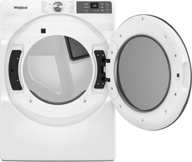 Whirlpool® 7.4 Cu. Ft. White Front Load Gas Dryer with Wrinkle Shield™ Option and Intelligent Dry-1