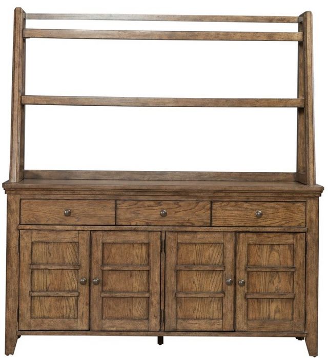 Liberty Furniture Carolina Park Amber Brown Server and Hutch-1