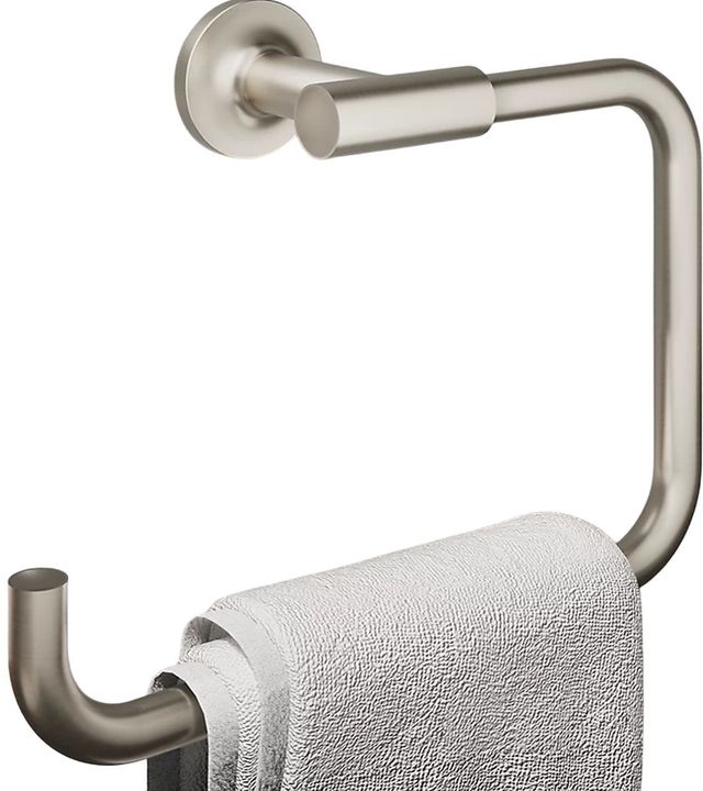 KOHLER® Purist® Vibrant Brushed Nickel Towel Ring-1