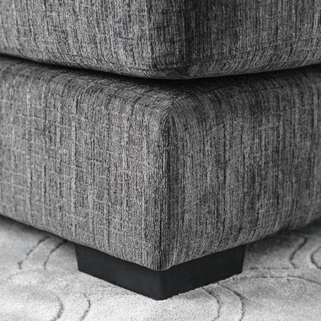 Furniture of America® Kaylee 3-Piece Gray Left-Arm Facing Sectional and Chaise-3