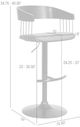 Armen Living Larisa Black/Walnut Adjustable Height Stool-2