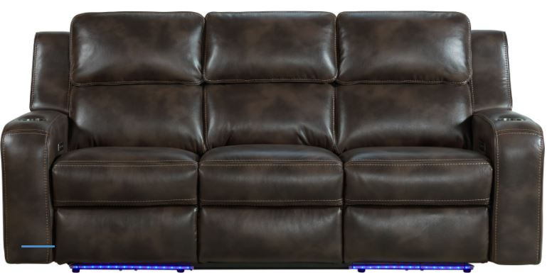 Intercon Silhouette Bolero Coffee Dual Power Sofa - Thumbnail 3