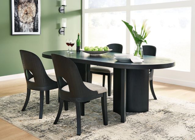 Signature Design by Ashley® Rowanbeck 5-Piece Black Dining Table Set-3