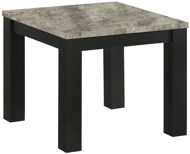 Crown Mark Theo 3-Piece Gray Occasional Table Set with Black Base-3