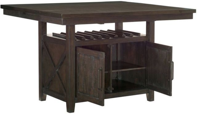 Mazin Furniture Oxton Distressed Dark Cherry Counter Height Dining Table-2