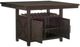 Mazin Furniture Oxton Distressed Dark Cherry Counter Height Dining Table-2