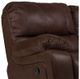 Porter International Designs Ramsey Rodeo Brown Leather-Look Dual Reclining Loveset-2