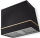 AGA Loge 36" Matte Black Wall Mounted Range Hood with Brushed Brass Trim-0