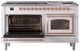 Ilve® Nostalgie II Noblesse 60'' White Pro Style Dual Fuel Range with Copper Trim-3