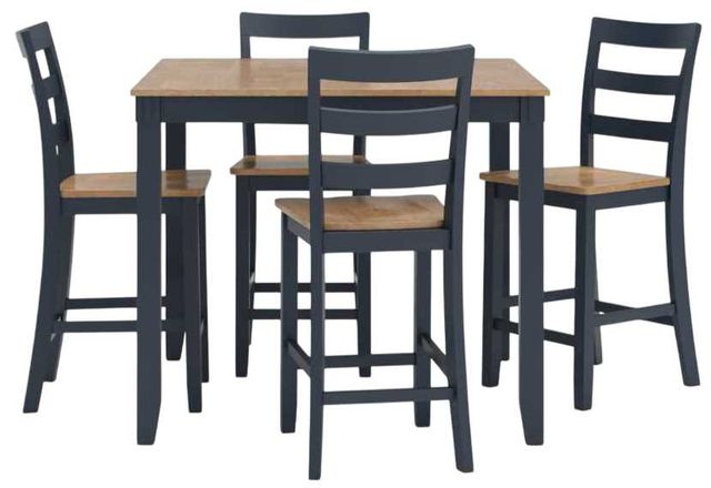 Signature Design by Ashley® Gesthaven 5-Piece Blue/Natural Counter Height Dining Table Set-1