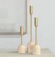 Renwil® Vesta 3-Piece Satin Brass Candle Holder Set-5