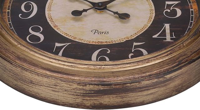 Monarch Specialties Inc. Antique Brown 18" Wall Clock-1