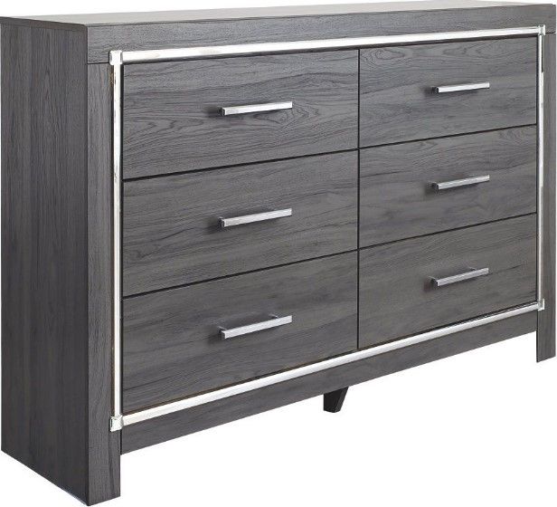 Signature Design by Ashley® Lodanna 4-Piece Gray King Storage Panel Bed Set-1