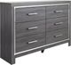Signature Design by Ashley® Lodanna 4-Piece Gray King Storage Panel Bed Set-1