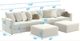 Jackson Furniture Ritzy 6-Piece Bone Sectional with Ottoman-2